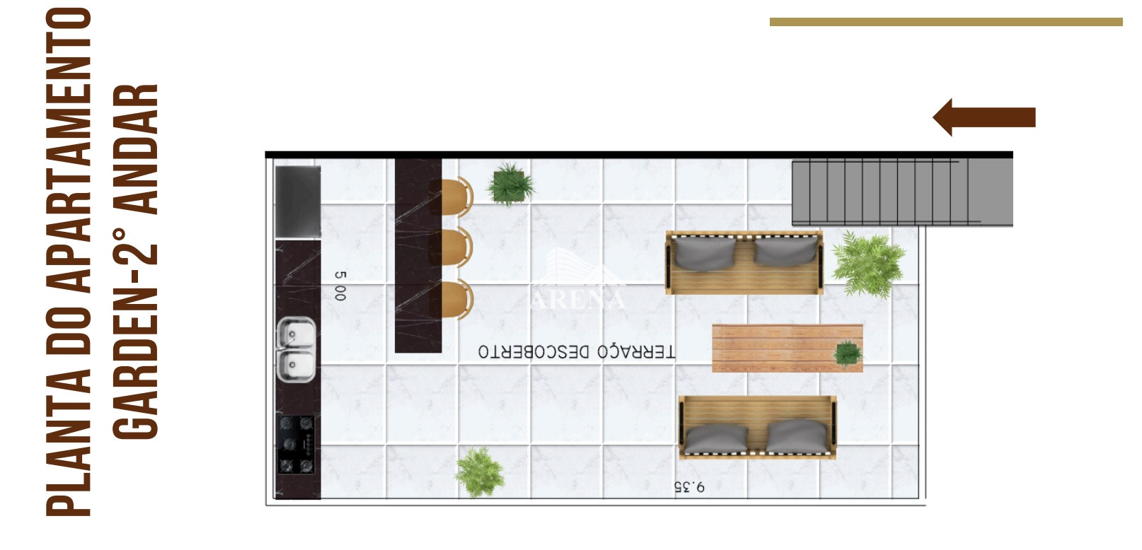 lançamento apto garden 2 dormitórios ( 1 suíte) Santa Maria